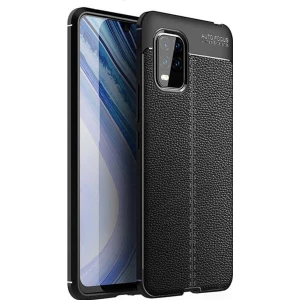 Xiaomi Mi 10 Lite - Mi 10 Youth 5g Leather Tpu Silikon Kılıf - Siyah