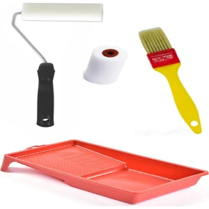 Sünger Rulo Fırça Boya Kabı Set