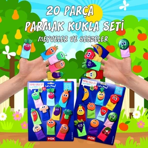 2 Set - 20 Parça Tox Meyveler ve Sebzeler Parmak Kukla 104 / 105