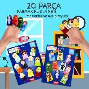 2 Set - 20 Parça Tox Meslekler ve Aile Üyeleri 20 Parça Parmak Kukla 75-1/76-1