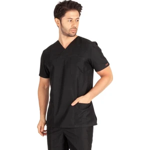 Erkek Doktor Hemşire Forması Scrubs Alpaka Kumaş Hastane Nöbet Tek Üst Zarf Yaka Klasik Kol