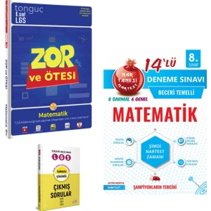 Tonguç Akademi LGS Zor ve Ötesi Matematik Soru ve Nar Tanesi Matematik 14 Deneme Sınavı - Çıkmış Sorular