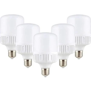 5 Adet 30 W Torch Ampul Büyük Boy Beyaz Işık Smd LED Tasarruflu E27 Normal Duy