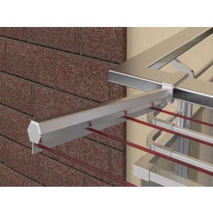 Balkon Çamaşır Kurutma Askısı Kare Küpeşte 80X30 Bronz Renk