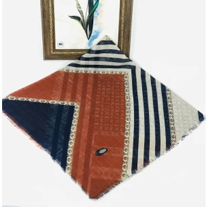 Mom Collection Flamlı Keten Tülbent Lacivert