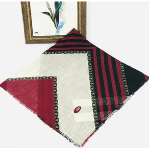 Mom Collection Flamlı Keten Tülbent Bordo