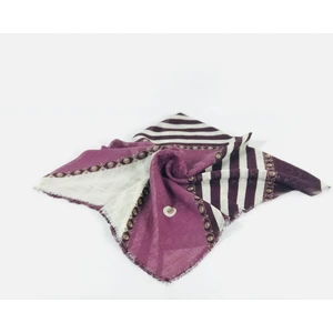 Mom Collection Flamlı Keten Tülbent Eflatun