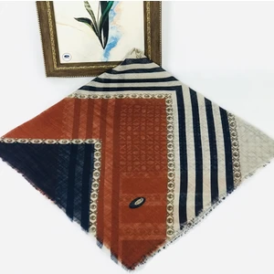 Mom Collection Flamlı Keten Tülbent Kiremit