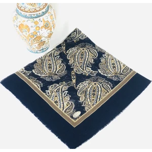 Mom Collection Flamlı Keten Tülbent Lacivert