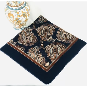 Mom Collection Flamlı Keten Tülbent Lacivert2