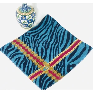 Mom Collection Flamlı Keten Tülbent Mavi