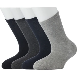 Moyra Socks 4'lü Dikişsiz Erkek Çocuk Soket Çorap