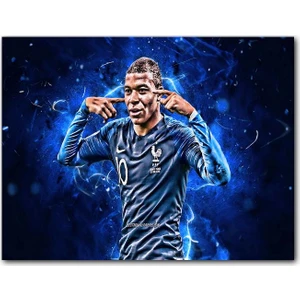 Cakatablo Ahşap Tablo 10 Numara Kylian Mbappe Görseli