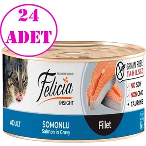 Tahılsız Somon Filetolu Yaş Kedi Maması 85 gr 24 Ad