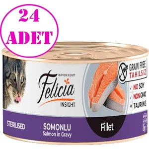 Tahılsız Sterilised Somon Filetolu Yaş Kedi Maması 85 gr 24 Ad