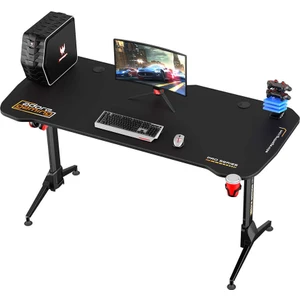Gaming Profesyonel Oyuncu Bilgisayar Masası  Karbon Çelik Gövde -  Siyah