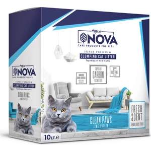 My Cat Nova Ferahlatıcı Koku ( Temiz Patiler) Premium Kedi Kumu 10 lt