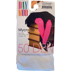 Daymod Mycro 50 Kız Çocuk Külotlu Çorap Muz Çorap Beyaz