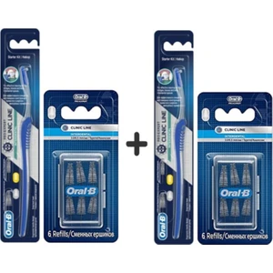 Diş Fırçası Interdental Arayüz Düz+ Arayüz Diş Fırçası x 2 Adet + Yedeği Düz 12 Adet