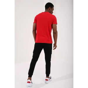 Tommy Life Kırmızı Erkek Basic Kısa Kol Standart Kalıp O Yaka T-Shirt - 87911