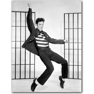 Caka Tablo Ahşap Tablo Elvis Presley Dans Ediyor