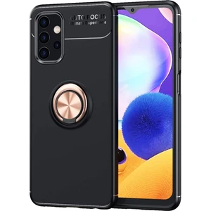 Kzy Samsung Galaxy A32 5g Kılıf Renkli Yüzüklü Manyetik Silikon Kapak Siyah - Rose Gold