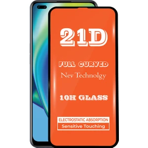 Kzy Oppo Reno 4 Lite Tam Kaplayan 21D Temperli Ekran Koruyucu Cam