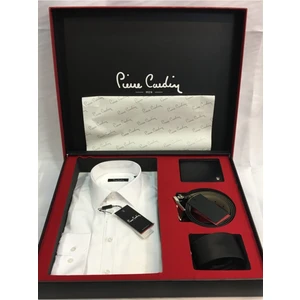 Pierre Cardin 03 Erkek Çeyiz Seti (Cüzdan, Kemer, Gömlek, Kravat)