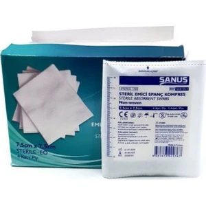 Steril Emici Non-Woven Spanç Kompres 7,5 x 7,5   5 Kutu