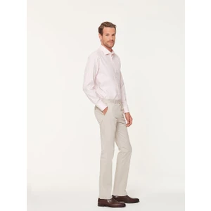 Gri Pamuklu Nanotex Slim Fit Chino Pantolon