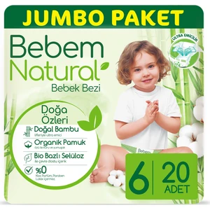 Bebem Natural Bebek Bezi 6 Beden Ekstra Large