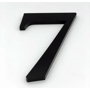 Kapı Numarası 10 cm No 7, Siyah Pleksi Kendinden Yapışkanlı Bina Daire Villa Kapı Numarası Roma Yazı Tipi