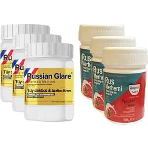 Rus Merhemi Tüy Dökücü 50 ml 3 Adet + Genital Bölge Rus Merhemi 50 ml 3 Adet