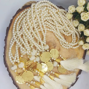 Hayaller Dükkanı 30 Adet Pleksi Isimlikli Inci Tesbih Mevlid Si