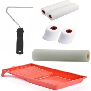 İzmir Fırça Sünger Rulo Boya Kabı  Set 15CM Rulolu