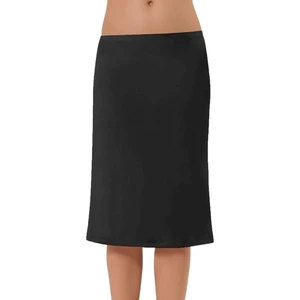 Nbb Kadın Siyah  Uzun Diz Altı Jüpon Astar 2901