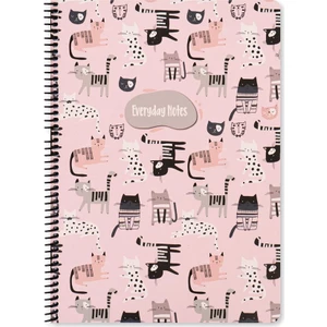 Keskin Color Çizgili Defter Animal Friends 16.5 x 22.5 cm - Kediler