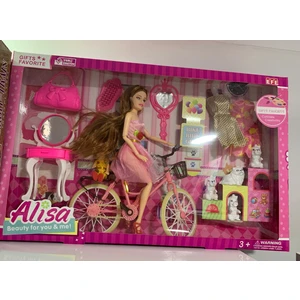 Kanaan Groups Alisa ve Bisikleti Oyuncak Bebek Set