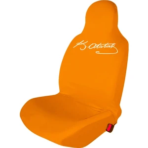 Vw Touran Oto Koltuk Servis Kılıfı Penye K.atatürk Imza Baskılı Ön Arka Takım Turuncu