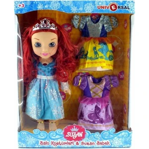 Işıklı Sesli Balo Elbiseli Suzan Bebek