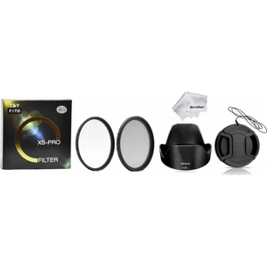 Nikon D3400 D3500 D5500 D5600 18-55MM Lens Için 55MM Slim Koruyucu Uv + Cpl Polarize Filtre + HB-N106 Parasoley + Lens Kapağı