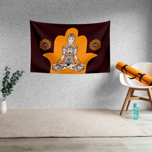 Yoga Lotus Duvar Örtüsü Halısı 150 x 100 cm