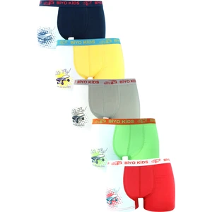 Erkek Çocuk Boxer 5'li Paket Karışık Renk Baskılı Boxer