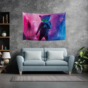 Panda Şehirde Duvar Örtüsü Halısı 70 x 100 cm