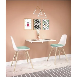 Beyaz Katlanır Duvara Monte Mutfak Masası 45X90