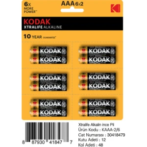 Xtralife Alkalin Ince Pil Kartela 12'li
