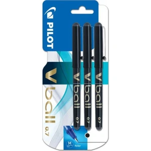 V-Ball Roller Kalem 0.7 mm Siyah 3'lü