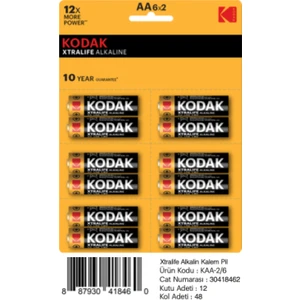 Xtralife Alkalin Kalem Pil Kartela 12'li
