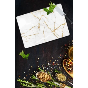 Dekoratif Cam Kesme Tahtası 30 cm x 40 cm Çoklusim Görünümlü