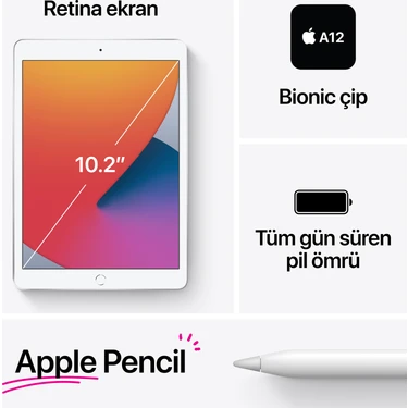 Apple iPad 8. Nesil 32 GB 10.2 WiFi Tablet - MYL92TU/A Fiyatı